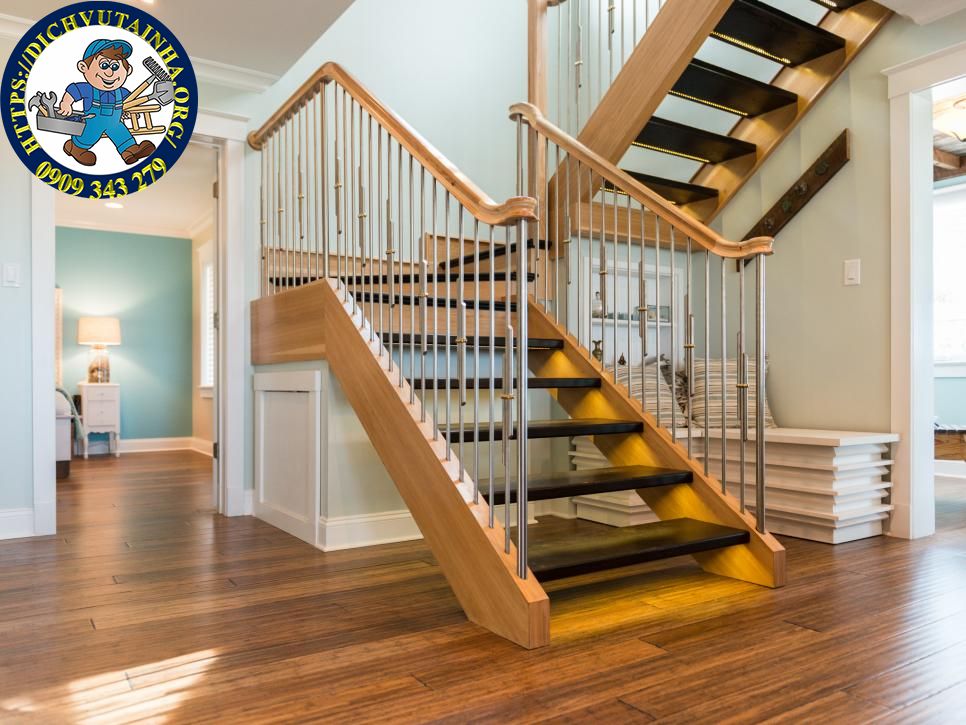 sửa cầu thang gỗ tại nhà phường An Phú Đông