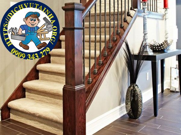 sửa cầu thang gỗ tại nhà phường Bàn Cờ