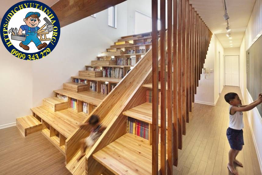 sửa cầu thang gỗ tại nhà phường Bến Thành