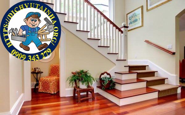 sửa cầu thang gỗ tại nhà phường Phú Lâm