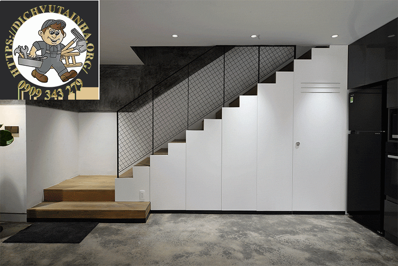 sửa cầu thang gỗ tại nhà phường Tam Bình