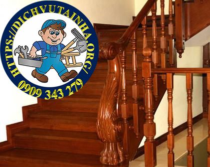 sửa cầu thang gỗ tại nhà phường Tam Hiệp