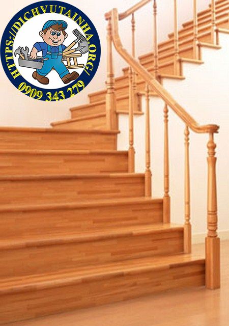 sửa cầu thang gỗ tại nhà phường Tân Hoà