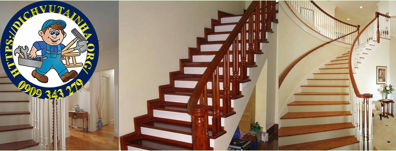 sửa cầu thang gỗ tại nhà phường Tân Sơn Nhì