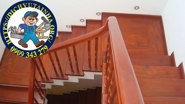 sửa cầu thang gỗ tại nhà phường Thông Tây Hội